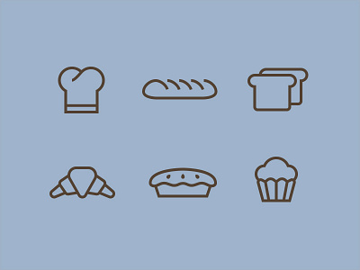 Bakery bakery bread cap croissant cupcake french bread icon icons pie