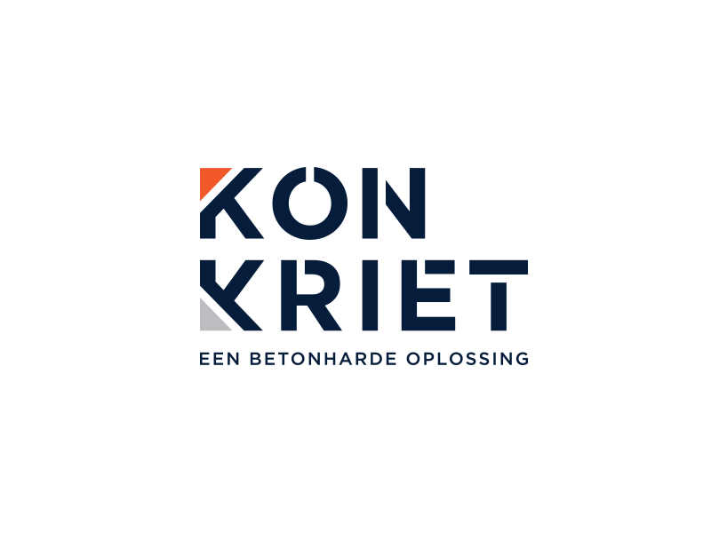 K branding concrete construction identity logo typography