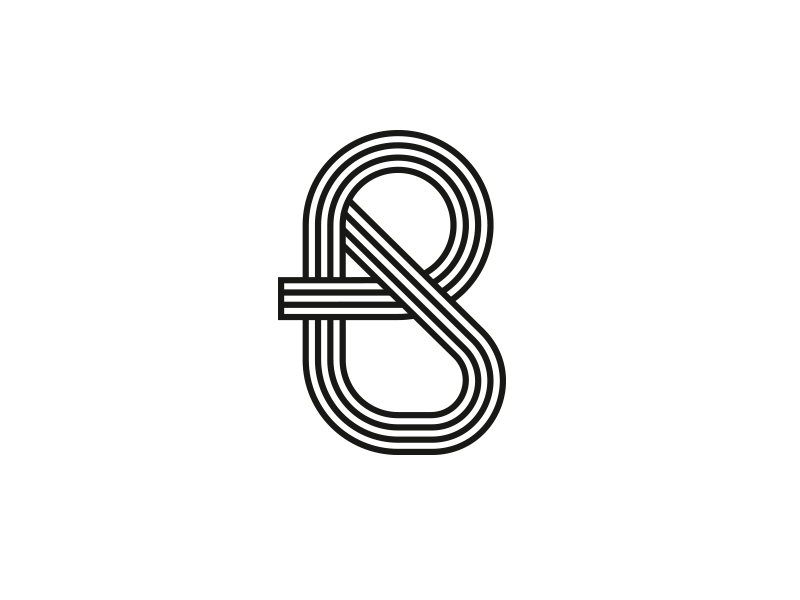 B logo mark typography