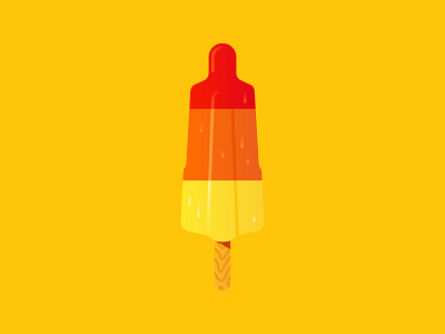 Rocket ice illustration melting rocket summer