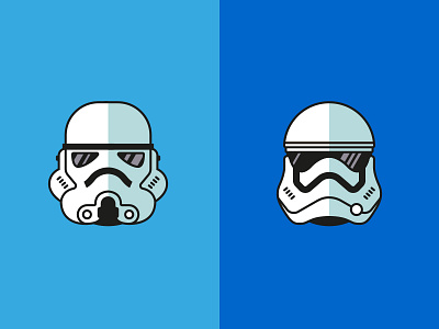Old vs New illustration star wars storm trooper