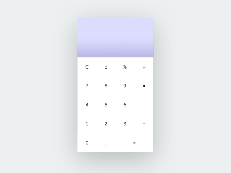 Daily UI #004 Calculator calculator daily dailyui drop shadow gradient ui