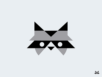 Racoon animal branding geometric illustration racoon