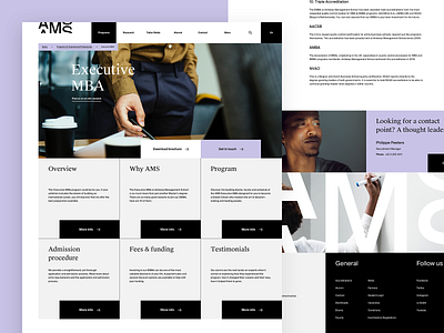 AMS — Experienced Professionals Program Detail business corporate management school ui ux web web design website