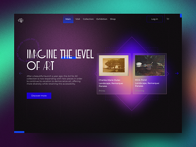 Landing page - Art Gallery