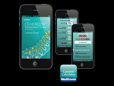 Medtronic Phone App Design branding design graphic design illustrator logos medical device typography vector