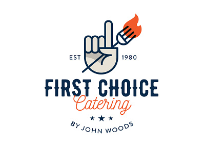 First Choice Catering Logo branding design graphic design illustrator logo typography vector