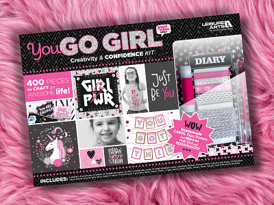 Go Girl Kit - Retail Packaging Design branding graphic design illustrator logo packaging design retail design typography vector