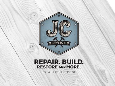 JC Service Logo Design adobe illustrator brand mark branding graphic design logo typography vector