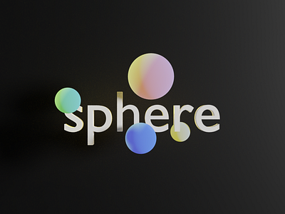 sphere 3d blender design minimal typography