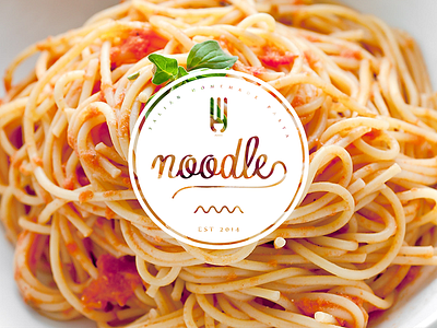 noodle color food homemade icon italian logo noodle vintage