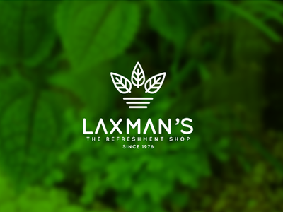 LAXMAN'S branding business cool green icon line logo minimal refreshment sweet