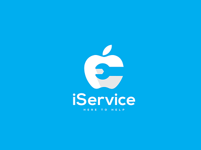 iService apple behance blue clean icon logo mark minimal