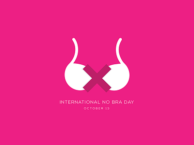 International No Bra Day art bra freedom life minimal national oct pink women world
