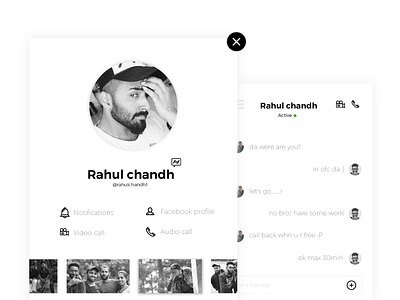 DailyUI #013 - Direct Messages (facebook) 13 chat daily design facebook minimal new rahulchandh ui