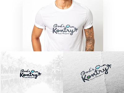 God's Own Kontry branding eco godsownkontry green kerala logo travel typo