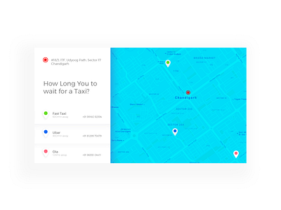 DailyUI #020 - Location Tracker blue dailyui design location material design minimal taxi tracker ui