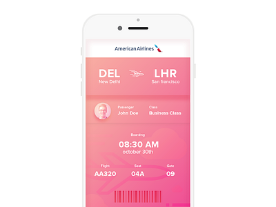 DailyUI #021 - Boarding Pass boarding clean daily day 21 design free mobile pass sketch ticket ui ui