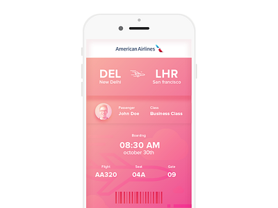 DailyUI #021 - Boarding Pass