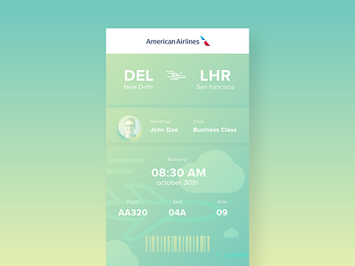 DailyUI #021 - Boarding Pass 21 boarding clean daily day design free mobile pass sketch ticket ui