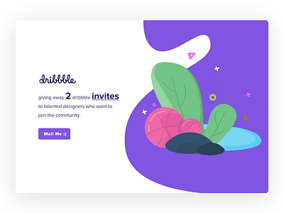 Invites color design dribbble illusration illustration invite mail minimal ui vector welcome
