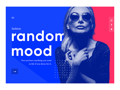 random clean design fashion landingpage minimal typo ui