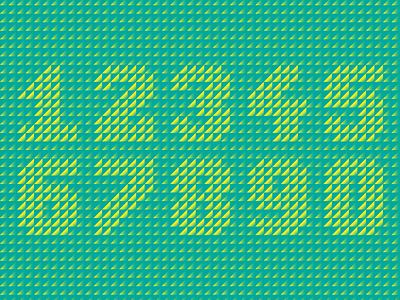 Gradient Numerals custom type design digital display experiment font gradient numerals type design typeface typogaphy