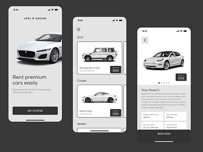 Car rental app - Concept