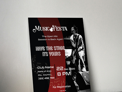 Music Event Flyer business flyer corporate flyer design flat minimal flyer illustration minimal professional flyer simple flyer typography