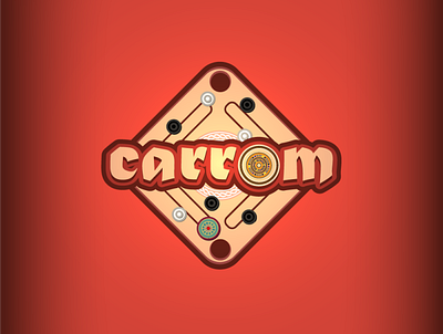 Carrom logo carrom carrom stirker design game design game designer illustration illustrator logo pattern vector