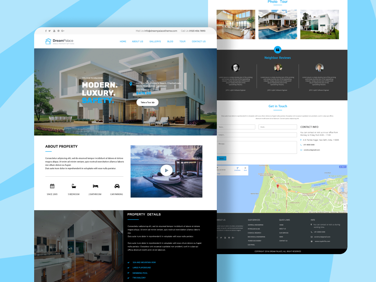 DreamPalace Landing page UI Design by Vijay Bapodariya on Dribbble