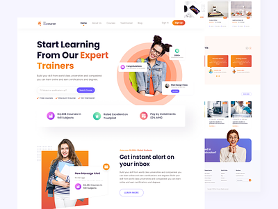 E.Course LMS Landing Page Redesign