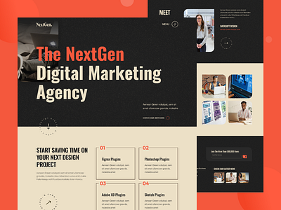 The NextGen Digital Maketing Agency Landing Page UI Design