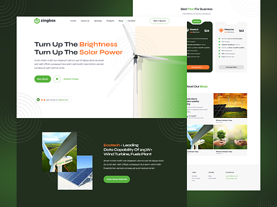 XingBox Solar Panel Manufacturing Company Landing Page Design