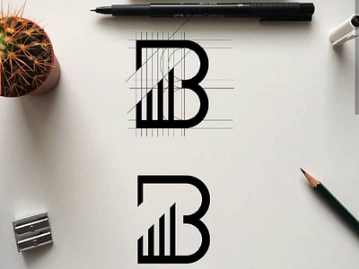 B logo designs. icon.