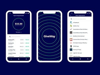 GiveWay App - Spare Change for Missions