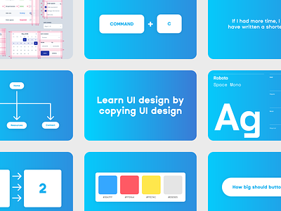 "Learn UI design by copying UI design" blog post on FDS