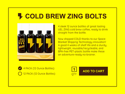 UEL ZING COFFEE - Shop Checkout Screen