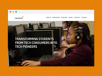 Nextech - Website Redesign brand code school code.org coding computer science education cs for all education indiana indianapolis nextech web design website redesign