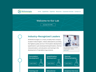 AB BioTechnologies - Website Redesign biotech graph indiana technology web design website redesign