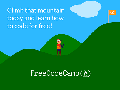 freeCodeCamp Illustration ad coding freecodecamp illustration mountain open source