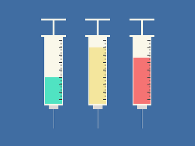 Medical Syringes with Needles - Illustration
