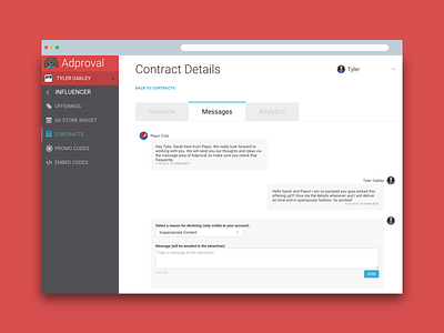 Adproval Contract - Messages