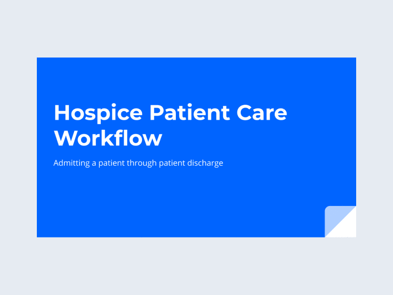 Hospice Agency Patient Care Workflow