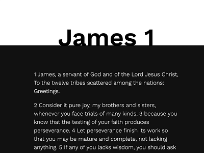 James Chapter 1 - Animation animation bible christian design james scripture ui