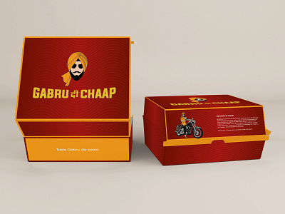 Gabru di Chaap - Packaging design branding colourful delhi food food brand graphic design hyderabad illustration indian lively logo packaging punjabi restaurant vibrant