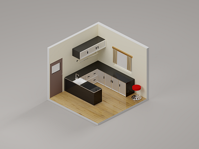 Kitchen Set Concept Lowpoly