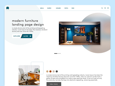 Furniture Landing Page Design Simple Modern branding ecommerce landing page furniture graphic design landing page design landingpage ui uidesign