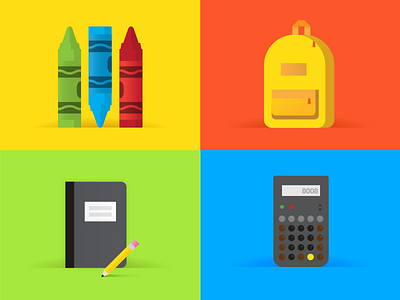 Back to school related illustrations