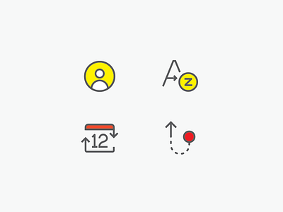 Sorting Options Icons